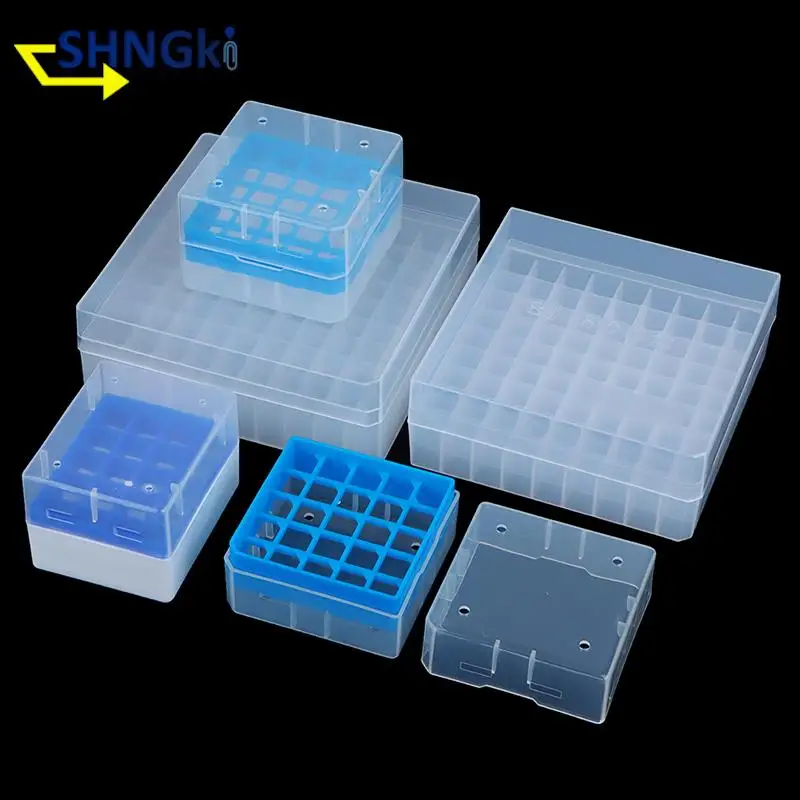 20/25/81/100 Sockets Plastic Test Tube Holder Centrifuge Tube Rack Box With Cover Centrifugal Tube Support Laboratory Supplies