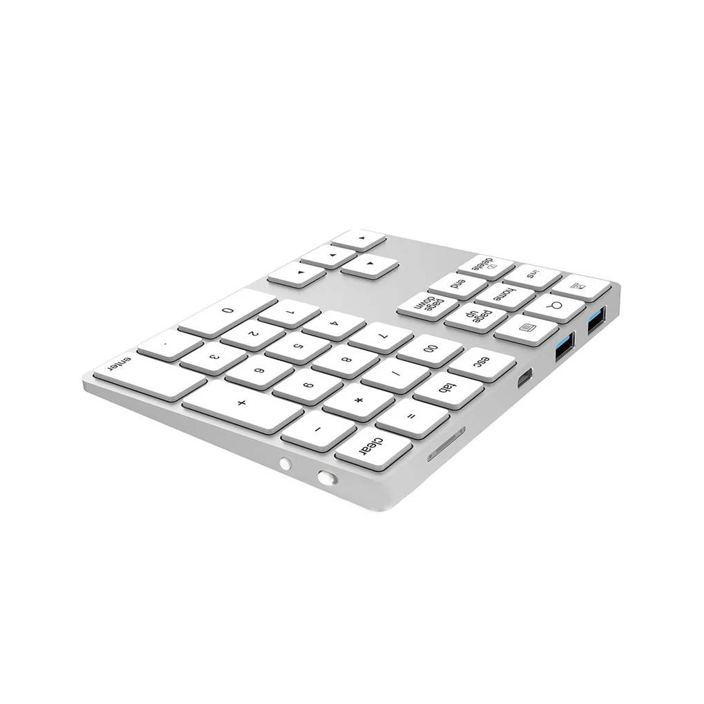 Wireless Keyboard Handheld Aluminum Small Receiver Pocket Keypad Tablet