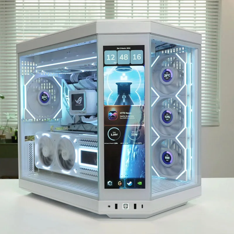 12.6 Inch IPS Portable Water cooled chassis Monitor HDMI Secondary Screen for Desktop Laptop PC Aida64 CPU GPU Mini Display