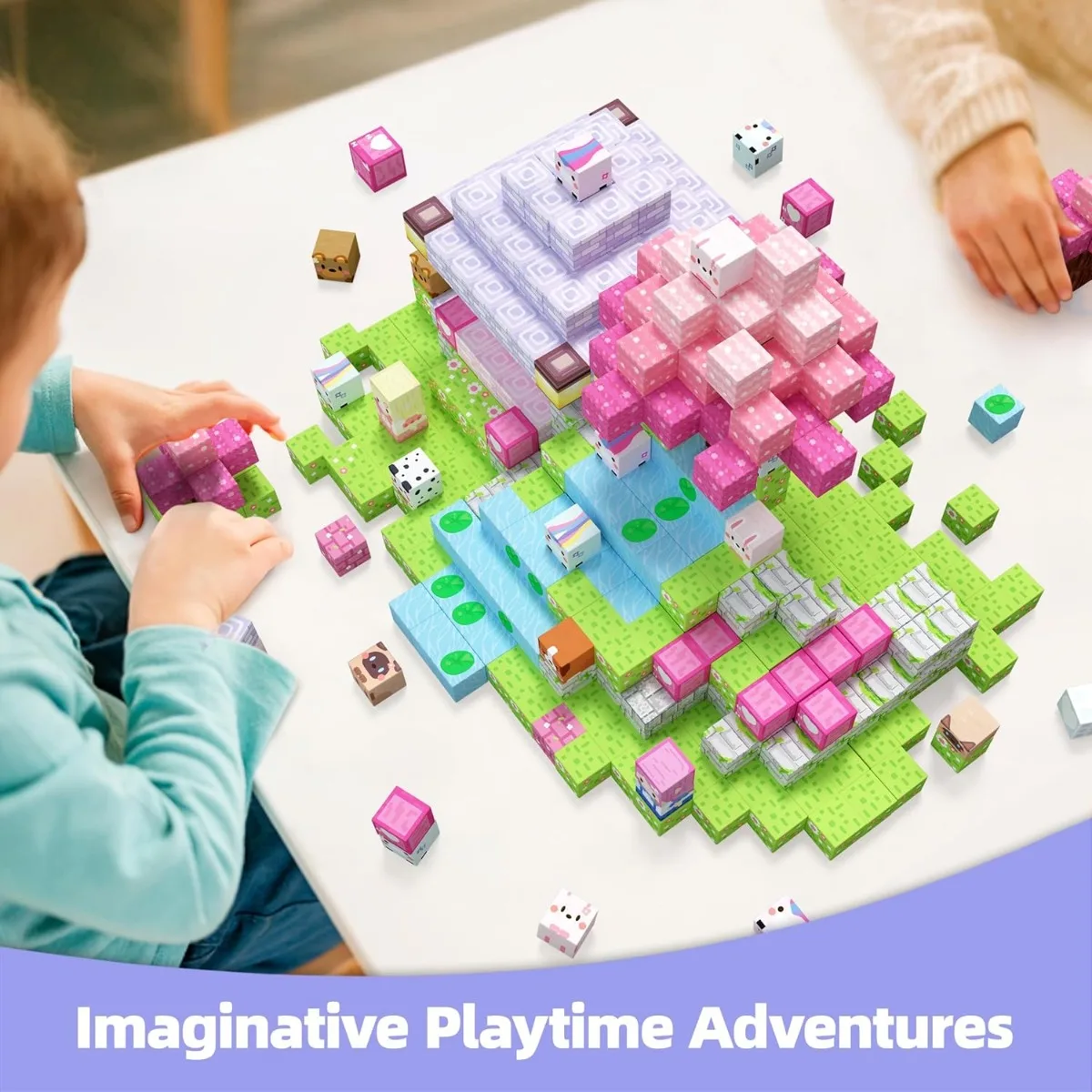 Magnetic Building Blocks Toy Mine World Magnet Princess Castle Blossom Cave Cube Set Brick Christmas Halloween Toys Kid Gift