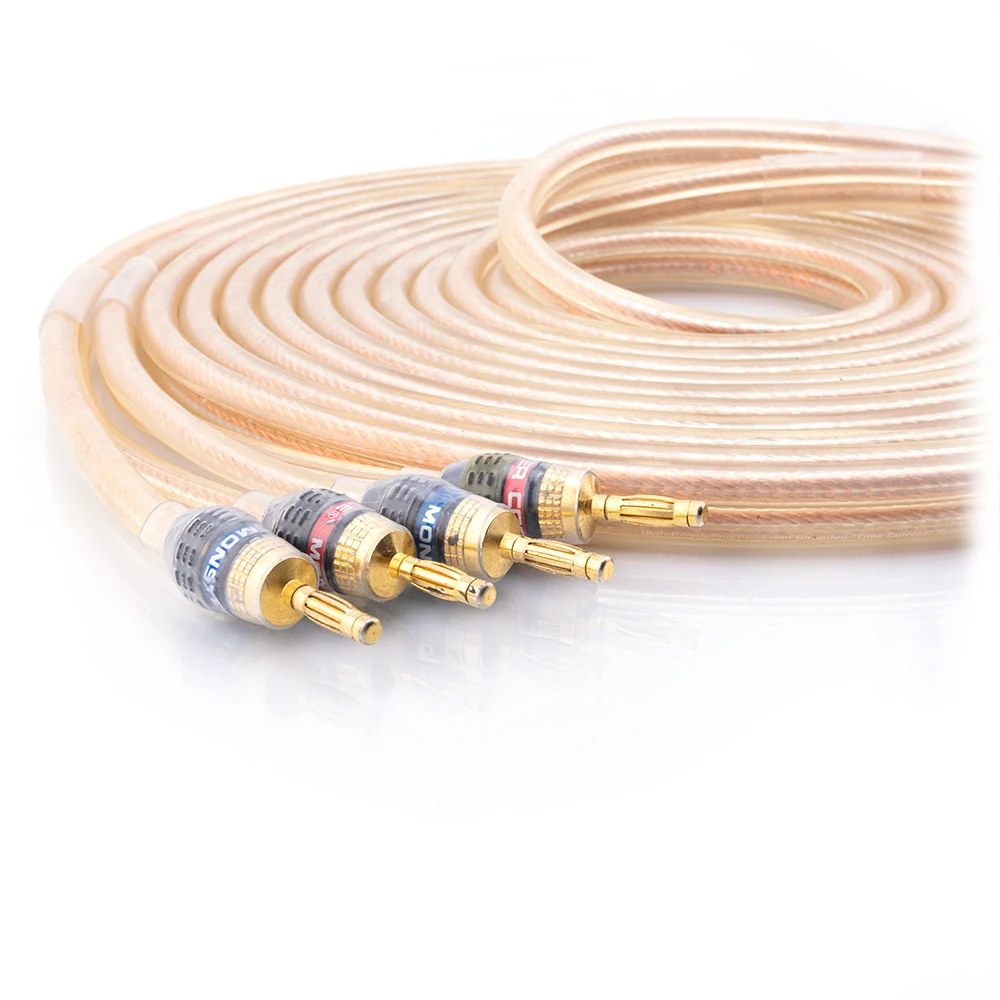 

Monster Cable HiFi Audio Speaker Cable High Quality Pure Copper Speaker Wire with Banana Plug HIGH PERFORMANCE SPEAKER CABLE