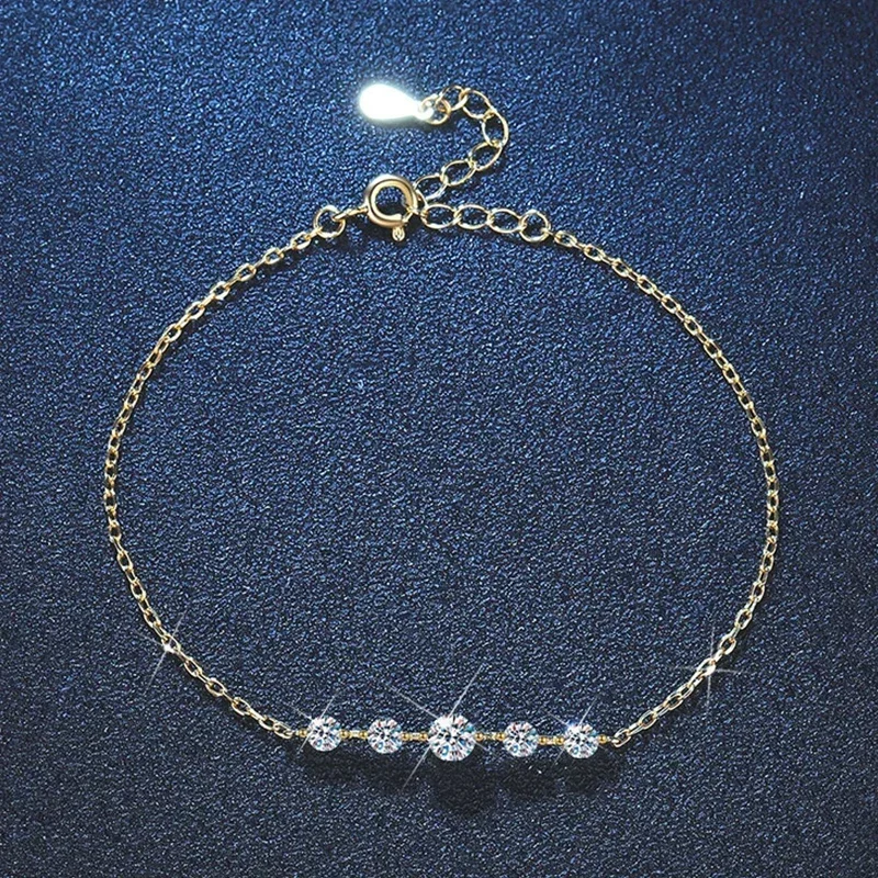 FCGJHW 2/2.5/3mm D Color Moissanite Diamond Link Bracelet for Woman GRA S925 Silver Plated 18k Adjustable Chain Bracelets 2026