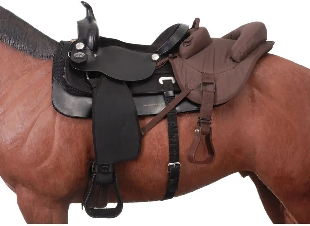 

Durable Ride-Behind Tandem Saddle for Western Riding, Comfortable and Secure