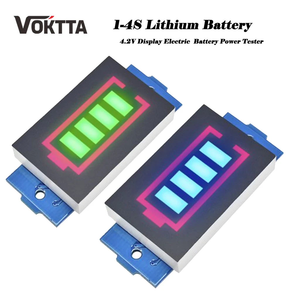 Moduł wskaźnika pojemności baterii litowych serii 1S 2S 3S 4S 6S, wyświetlacz, tester mocy baterii pojazdów elektrycznych, Li-po Li-ion