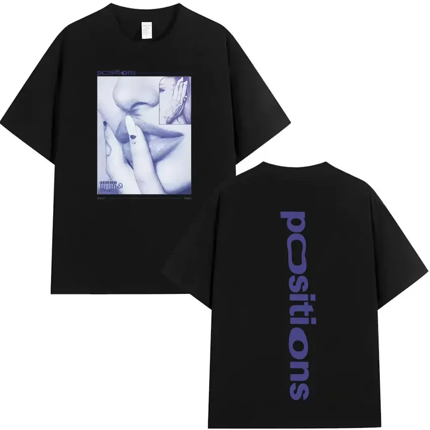 

Men's Ariana Grande album double-sided printed pattern short-sleeved T-shirt, fashionable Harajuku street top