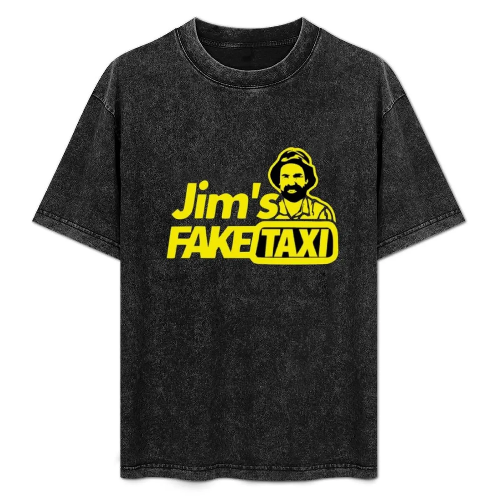 Футболка Jims Fake Taxi, повседневная свободная футболка с короткими рукавами для мужчин