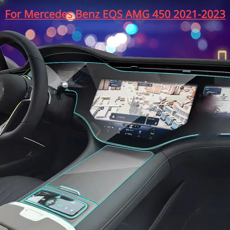 Film de protection anti-rayures en TPU pour panneau d'engrenage intérieur de voiture, pour Mercedes Benz EQS AMG 450 2021 – 2023