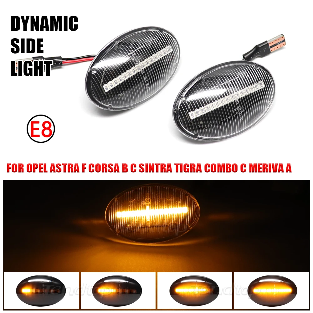 Car Led Dynamic Side Marker Lamps Indicator Turn Signal Light For Opel Combo C B Tigra A Astra F Meriva A Corsa C B Sintra Vita