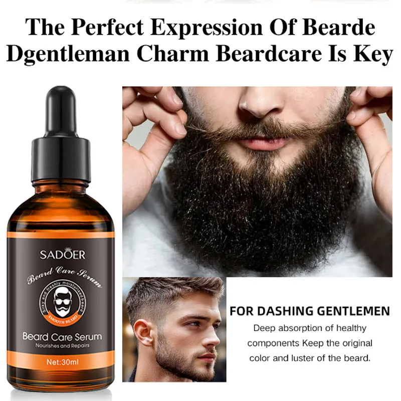 Men's Beard Oil Set for Grooming And Care - Moisturizes Skin Shiny Healthy Beard Ideal Birthday Christmas Father's Day Gift