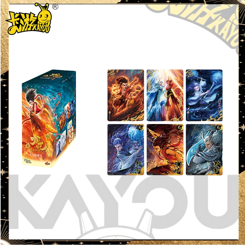 Детская дьявола Kayou Nezha, шумное море, коллекционная карта из фильма Doutian Bag Nezha 2, слепая коробка, периферийные карты