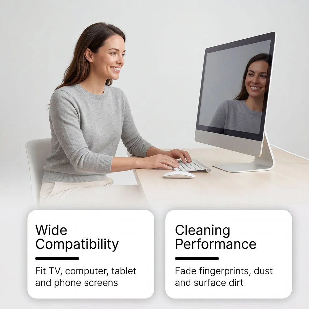 Bildschirmreinigungs-Spray-Set mit Mikrofasertuch - Streifenfreier Reiniger, Sicher für Smartphone, Laptop, TV, Kameraobjektive und Autodisplays – Detail 6