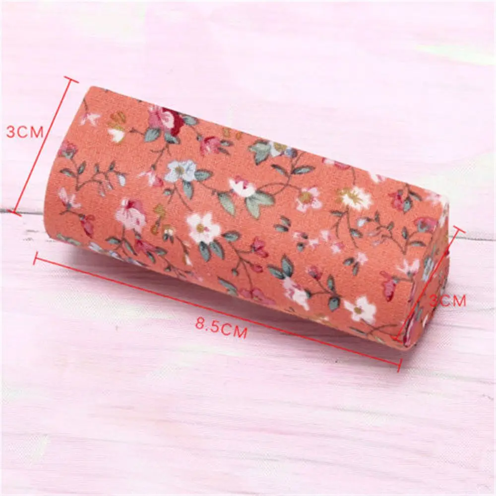 New 4 Colors Retro Embroidered Flower Designs Lipstick Case With Mini Mirror Lip Gloss Box Jewelry Holder Makeup Storage Tools