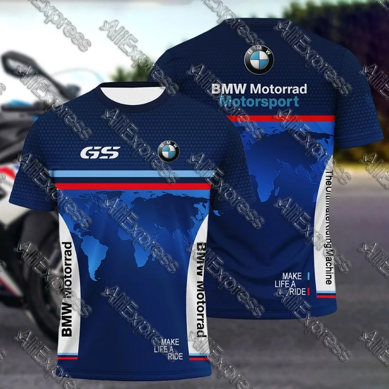 

Лето 2023, мужская мотоциклетная футболка BMW, топ с короткими рукавами для гонок, удобная дышащая одежда для повседневной езды на мотоцикле, топ