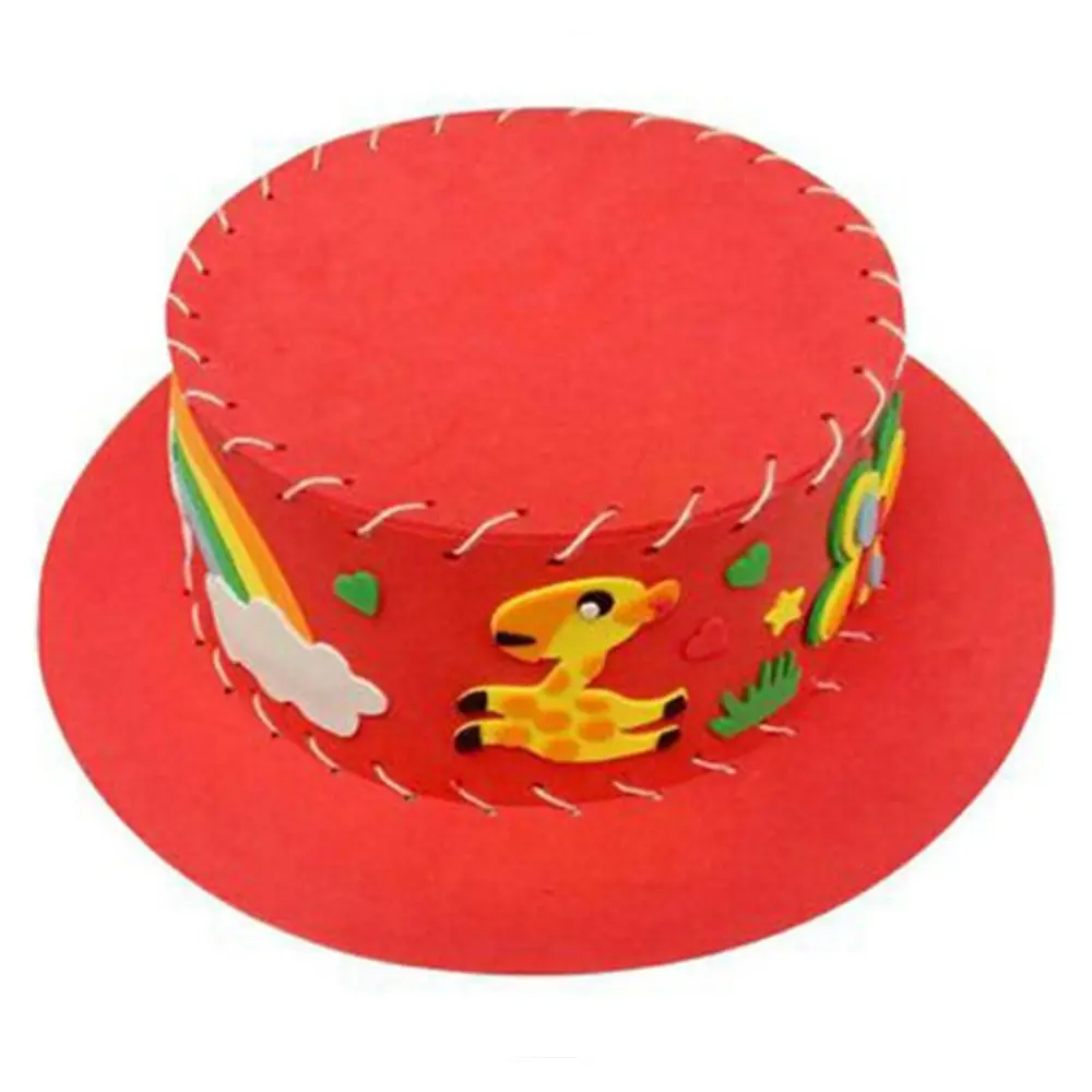 

High-quality EVA EVA Hat Handmade Sewing DIY Cartoon Hat Early Education Puzzle Kids Cap Toy