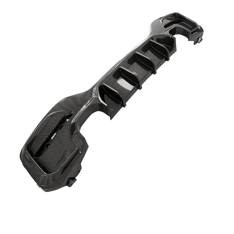 

Suitable for BMW 1 Series lip F20 to D-MAX bright black lip carbon pattern four rear spoiler double