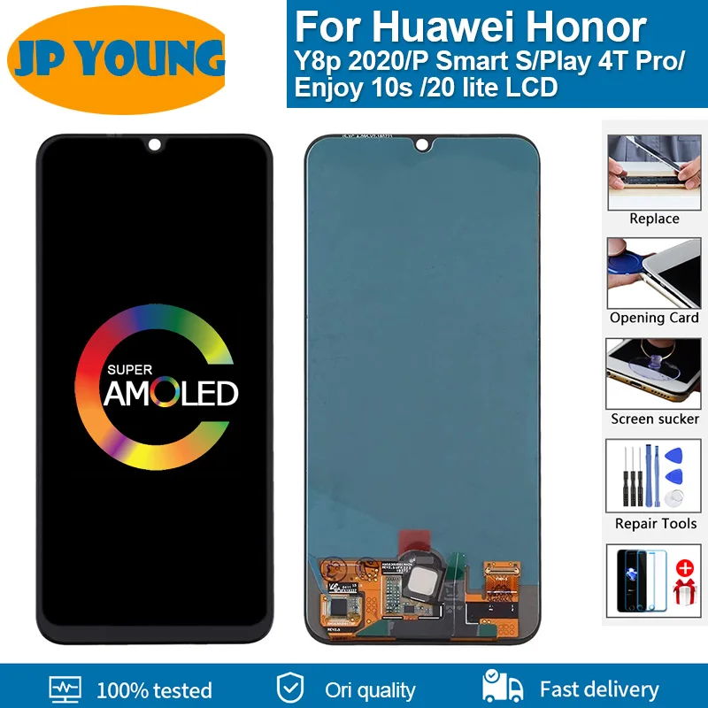 Original 6.3'' For Huawei Y8P 2020 AQM-LX1 LCD Display Touch Screen Digitizer Assembly P Smart S / Play 4T Pro / Enjoy 10s LCD