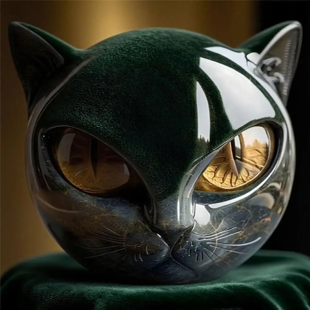 Украшение черного кота, стильный домашний декор, украшение в виде кошки на Хэллоуин, фигурка кошки из черной смолы для спальни, книжная полка, столешница