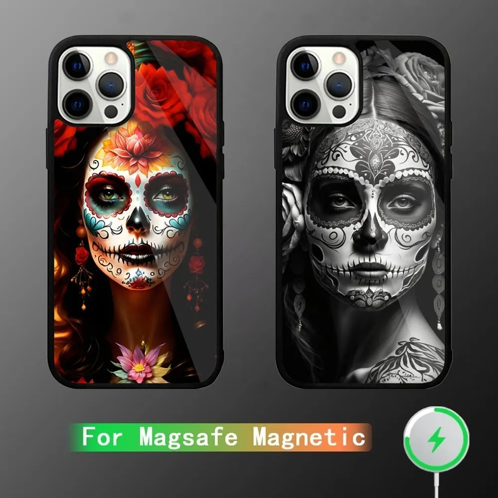 할로윈 해골 소녀 아이폰 케이스 이미지