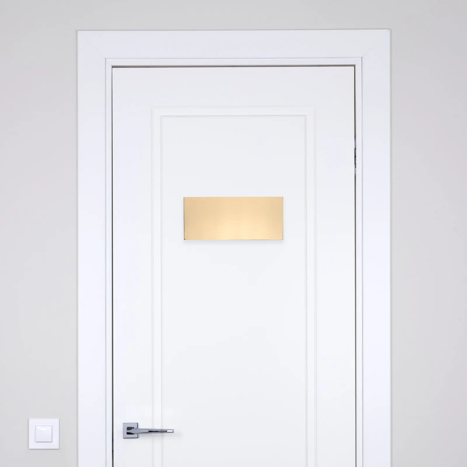 

2Pcs 25x11cm Blank Brushed Stainless Steel Door Sign Plate Adhesive Backing Engravable Metal Name Plate for Office Hotel