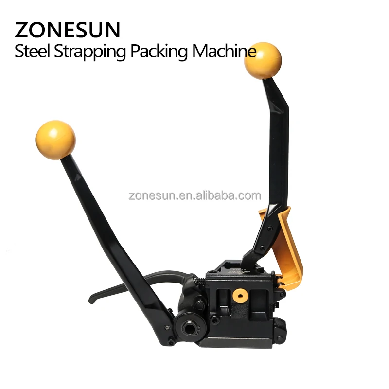 ZONESUN A333 Manuelle Stahlband Werkzeuge manuelle box umreifung maschine Sealless Stahl Umreifung Werkzeuge 13-19mm