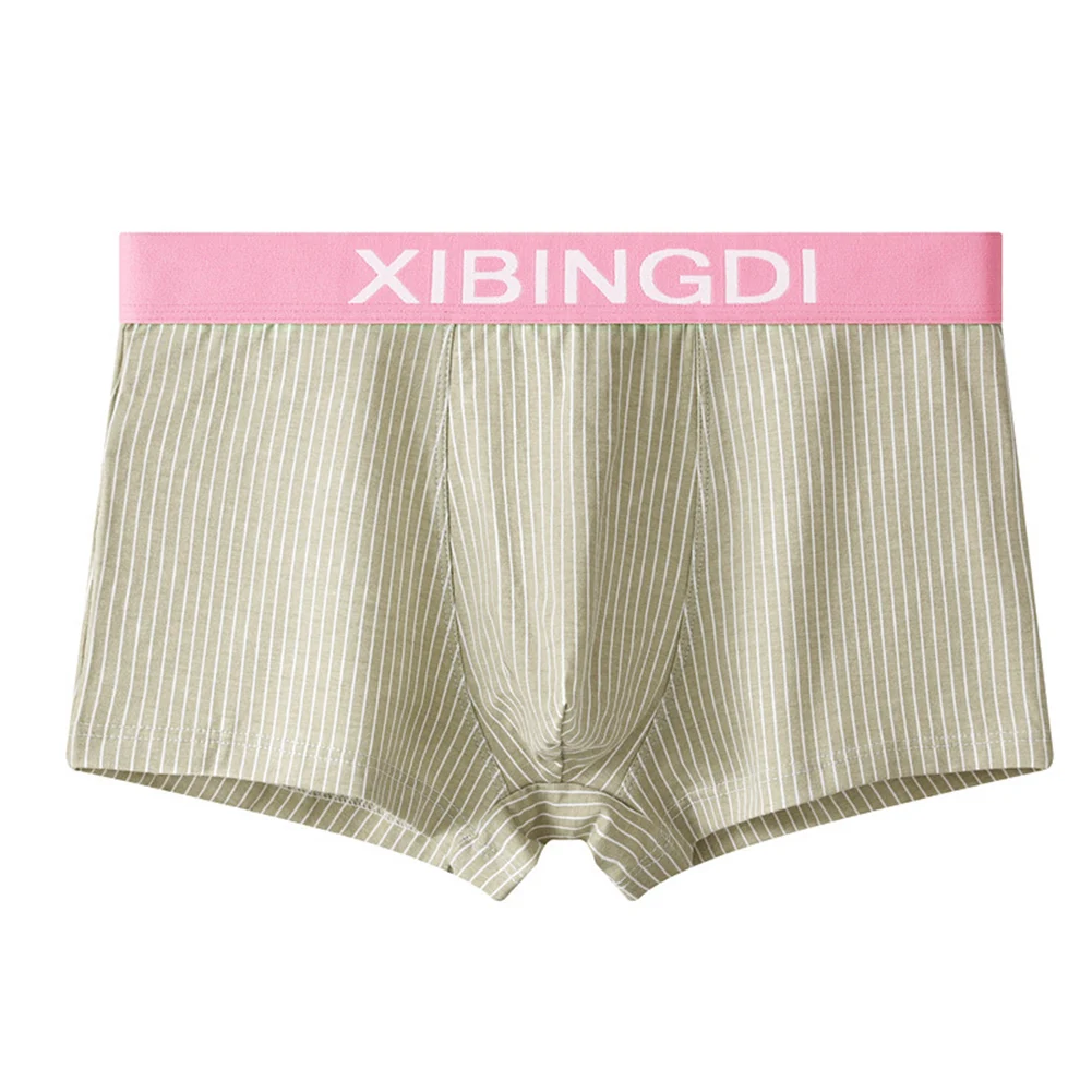 For Daily Wear Soft Cotton Breathable Panties Everyday Use Green Classic Style Boxer Shorts Applicable Gender Male