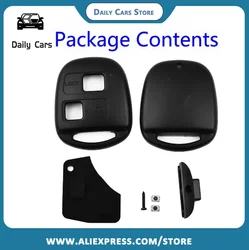 Étui de clé de voiture à distance, 2 boutons, micro-interrupteur, coque anti-rayures pour Toyota, Yadditif, Estima, Pixis, RAV4, CorTrustback