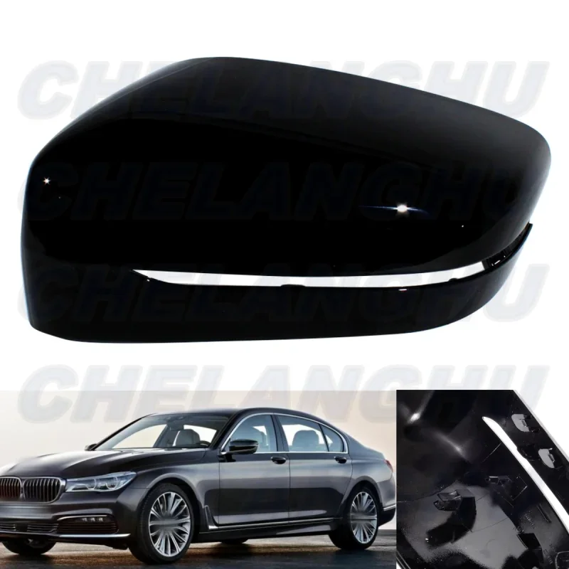 

For Bmw G11 G12 740i 730d 2014 2015 2016 2017 2018 2019 Left Side Black Painted Mirror Cover Cap Housing with turn signal Hole