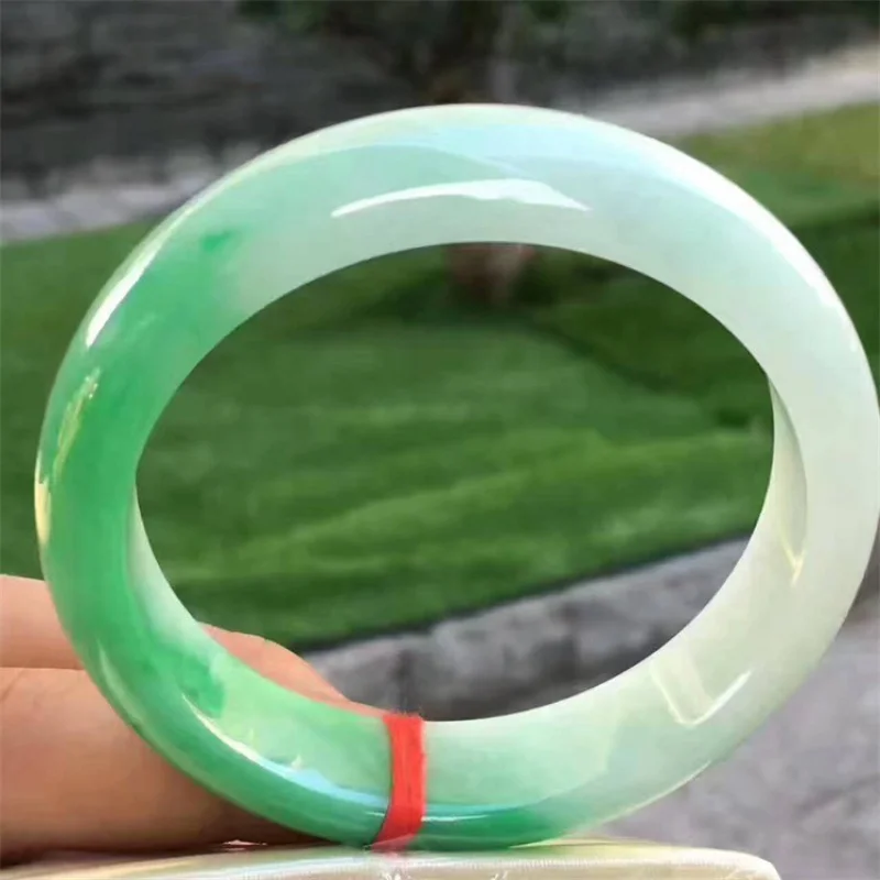 Myanmar Light Green Crafts Jade Bracelet Free Box Wholesale Fine Gifts