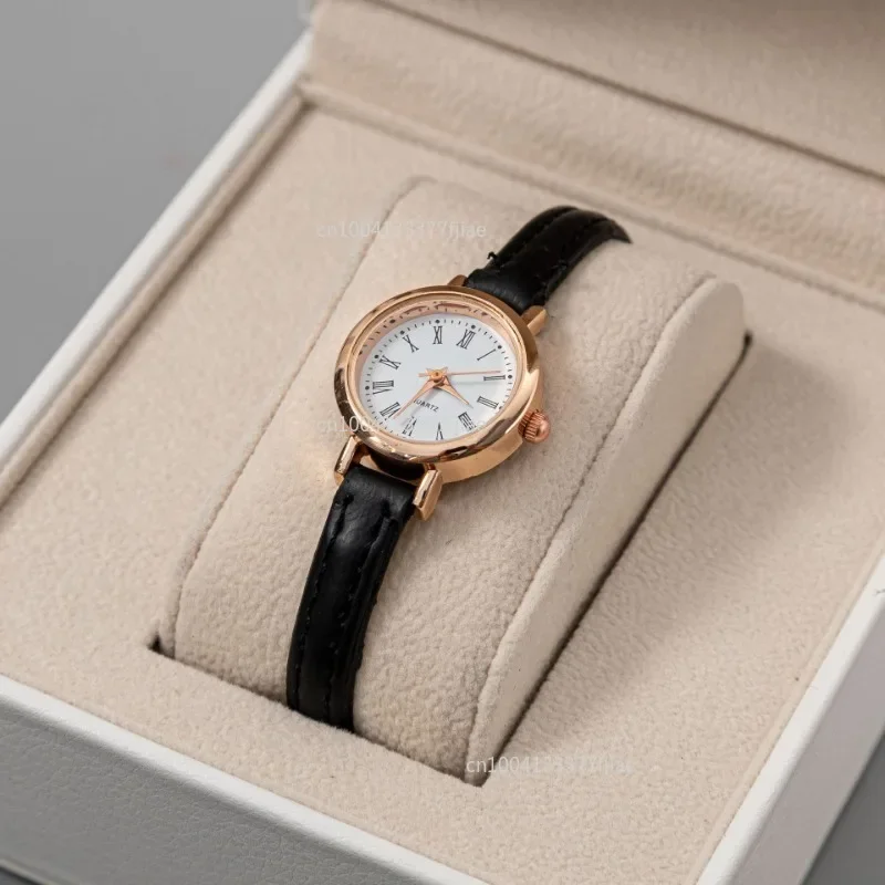 2025 Simple Women's Watches Small Round Leather Band Ladies Quartz Wristwatches Women's Watch Gift Reloj Para Mujer Luxury