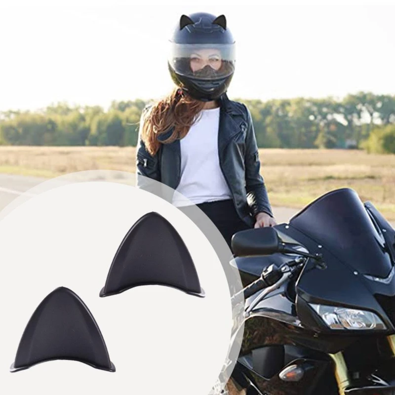 Casque de Moto Universel avec Oreilles de Chat, Cornes de dehors en Plein Air, Accessoire de Décoration, 2 Pièces