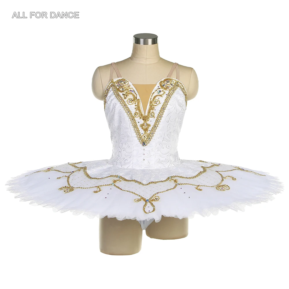 

B23015 Customized White Professional Ballet Pancake Tutu Women & Girls Ballerina Stage Performance or Competition Dancewear