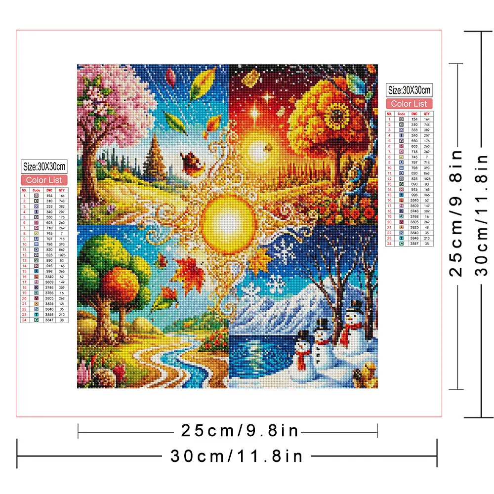 AZQSD Diamonds Painting Season Landscape Diamond Mosaic Tree Autumn Novelties 2026 Handmade Unique Gift Wall Decorative