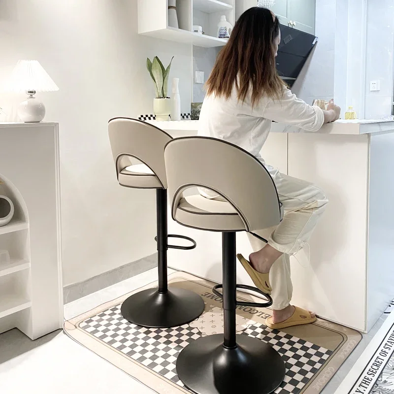 

Nordic Light Роскошный современный уличный барный стул Дизайнерский простой стиль Домашний бар Кофейня Ресторан Высокая подставка для ног Металлическая мебель