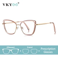 VKYEE nueva moda Simple mariposa Anti-luz azul gafas de lectura personalizable prescripción fotocromática PFD3152 progresivo