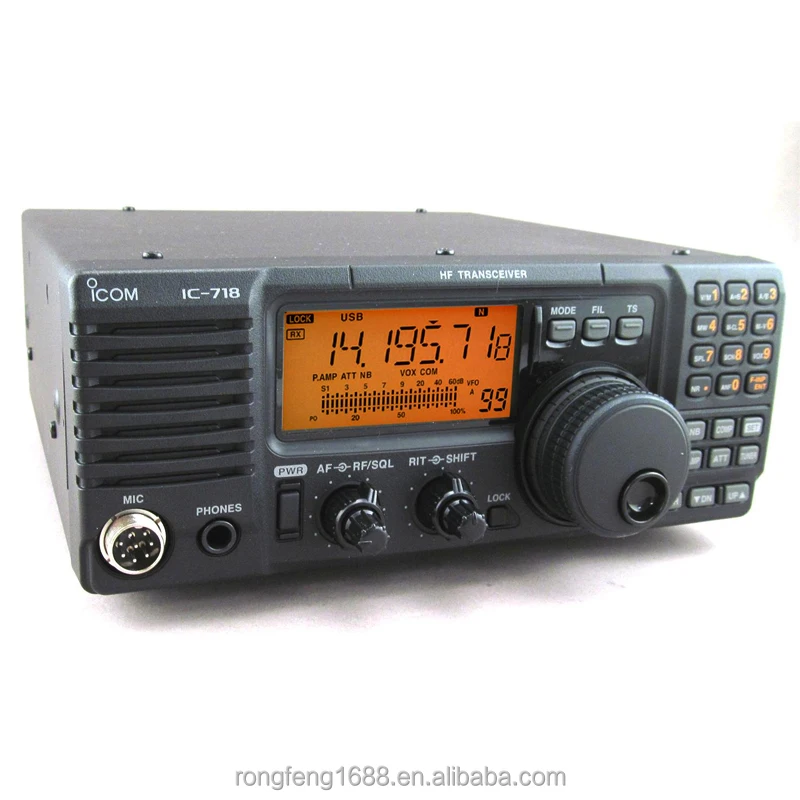 วิทยุสื่อสารเคลื่อนที่ขนาดกะทัดรัด ระยะไกล วิทยุสื่อสารทางทะเล วิทยุสื่อสารในรถยนต์ ICOM IC-718 เครื่องรับส่งสัญญาณวิทยุคลื่นความถี่สูงทุกย่านความถี่