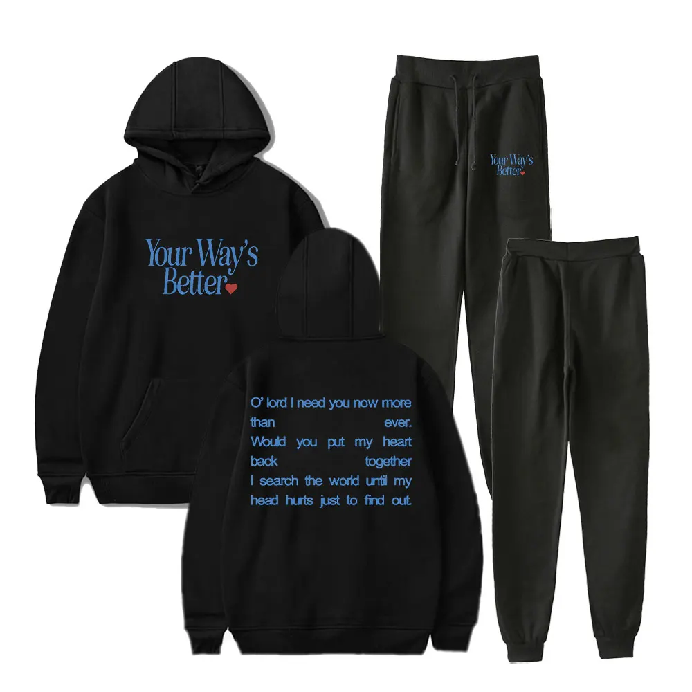 

Forrest Frank Your Way's Better 2025 Tour Merch Hoodie Suit Pocket Drawstring Hoodie Streetwear 2 Pieces Sets