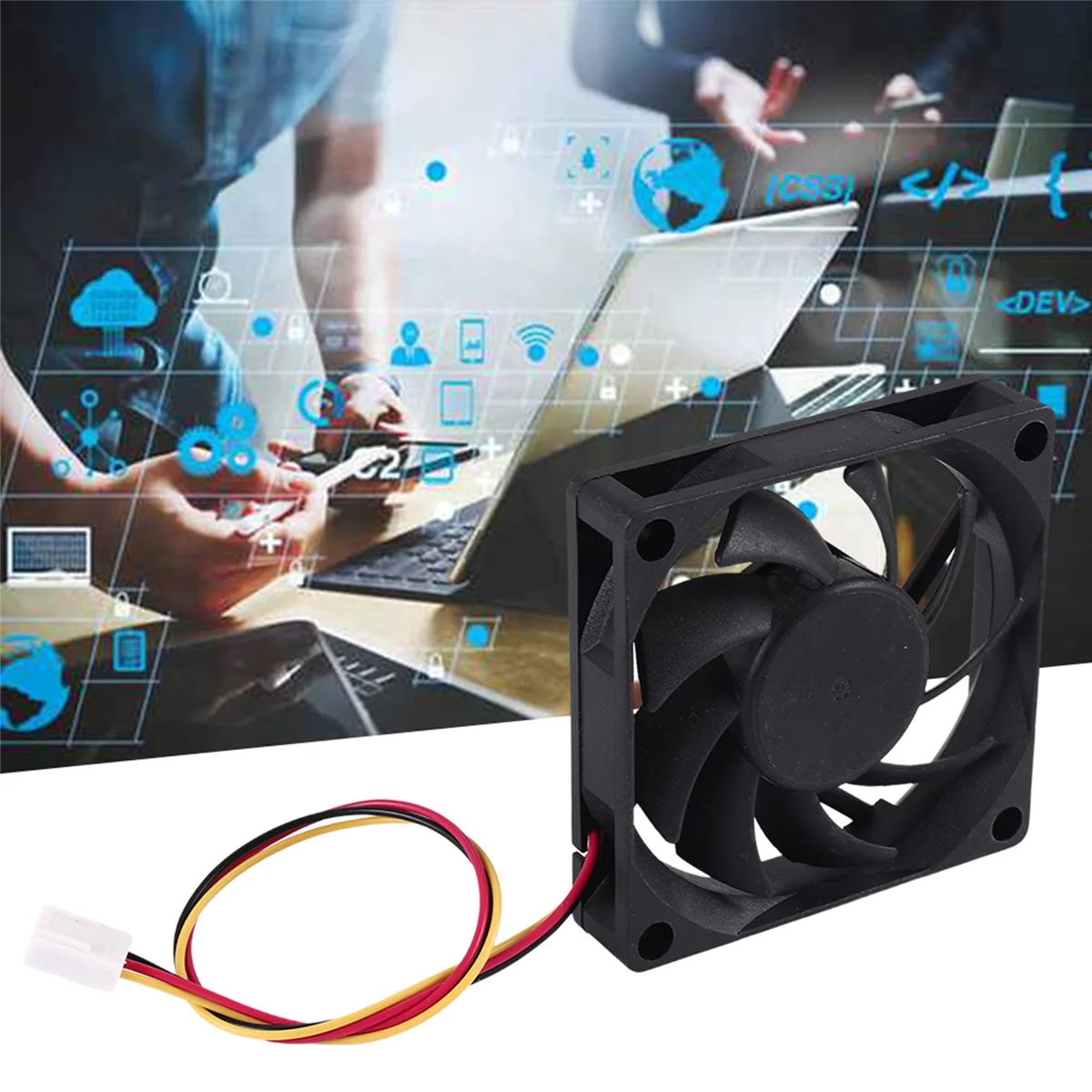 Internal 12V 3 Pin CPU Fan Cooler Fan for PC 70x70x15mm