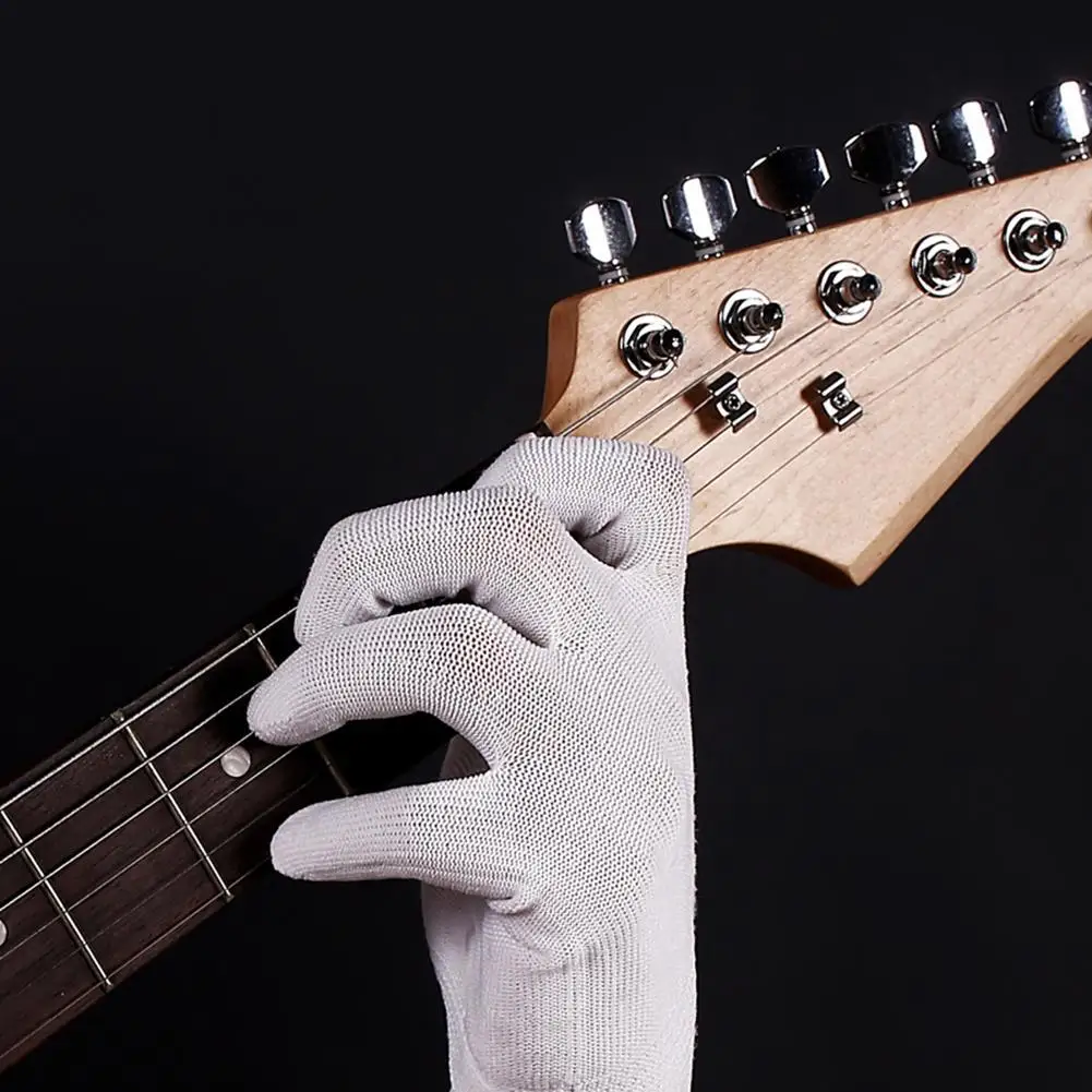 Guitar Bass Gloves Gloves Fingertips Musical Instrument Practice Hand Protection Cover for for Electric Acoustic Guitars Players