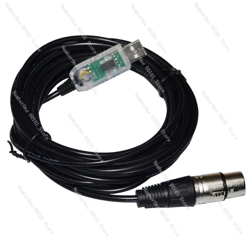 FT232R USB to RS485 DMX Cable, Stage Lighting Console Control Adapter, DMX512 Signal Converter Cable