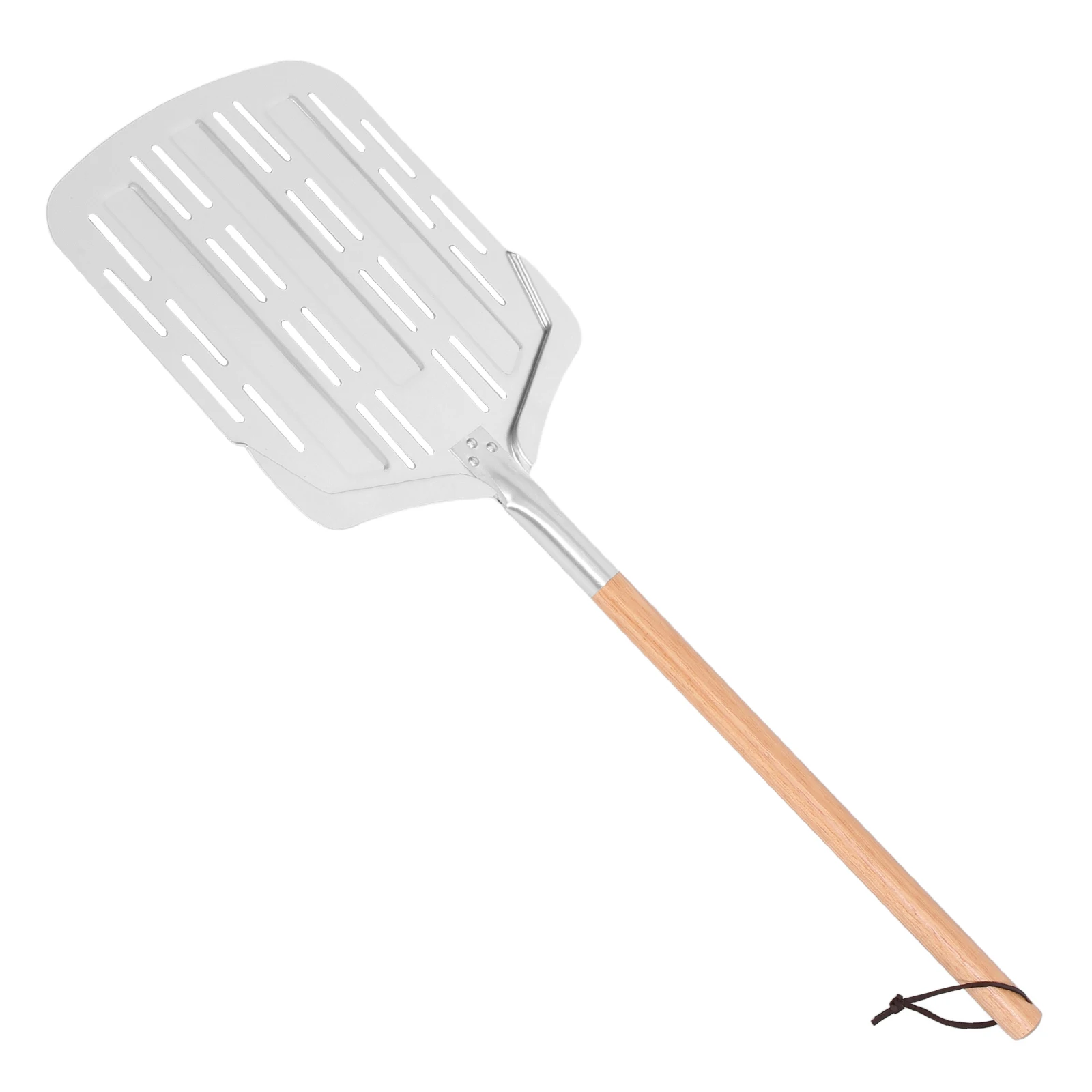 

12 Inch Aluminum Pizza Peel Detachable Handle Perforated Baking Transfer Tool Metal Pizza Spatula Cake Server Pie Turner
