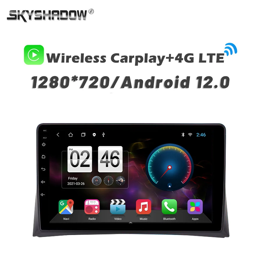 720P 8G+256G SIM Carplay Auto Android 14.0 Car DVD Player GPS Map WIFI Bluetooth Radio For VW T5 Multivan Transporter 2004-2015