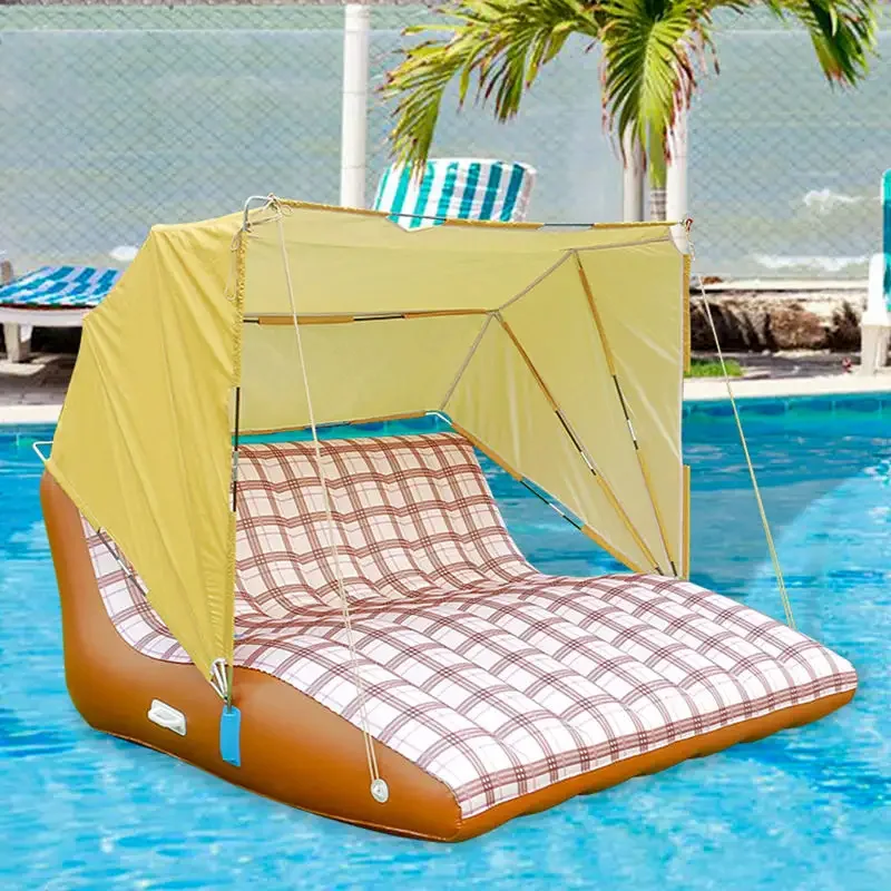 

PVC inflatable sofa outdoor with awning camping portable foldable