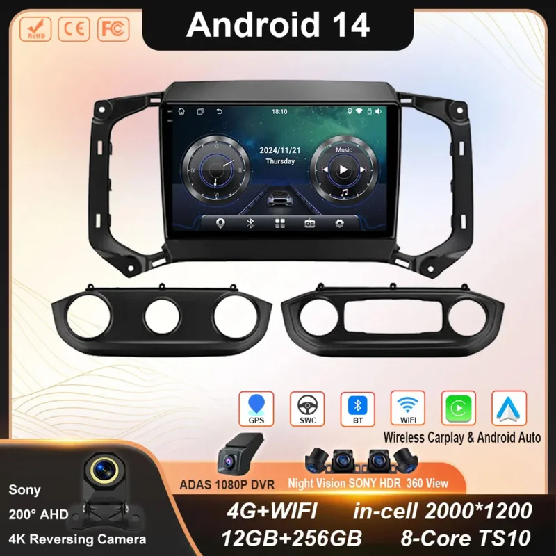 

Android For Chevrolet TrailBlazer 2017 - 2019 S10 Colorado For Isuzu CPU HDR QLED D-MAX Dmax MU-X Mux Car Auto Radio 5G Dash Cam