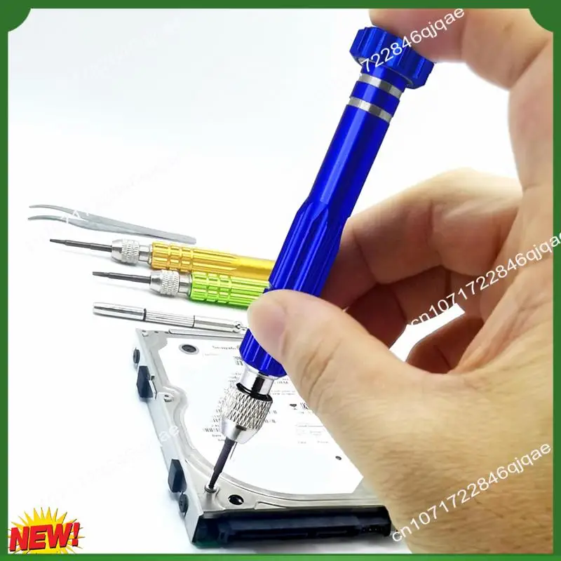 

A48I 5 In 1 Mini Screwdriver, Glasses Repair Kit, Magnetic Screwdriver Set For Watches Blue