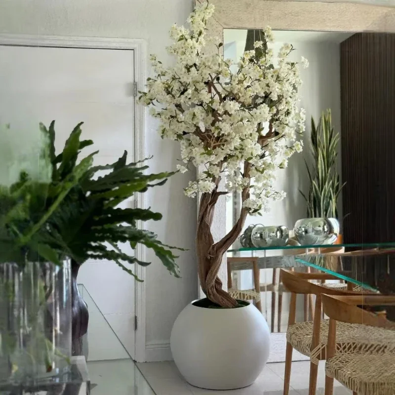 Artificial cherry tree home interior decoration creative ornament collection