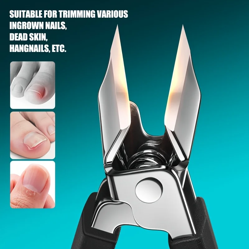 مقص أظافر مشطوف، مقبض طويل، مقص أظافر ذو طرف مائل، مناسب للعناية بالأظافر السميكة، أداة تشذيب الأظافر السميكة #5