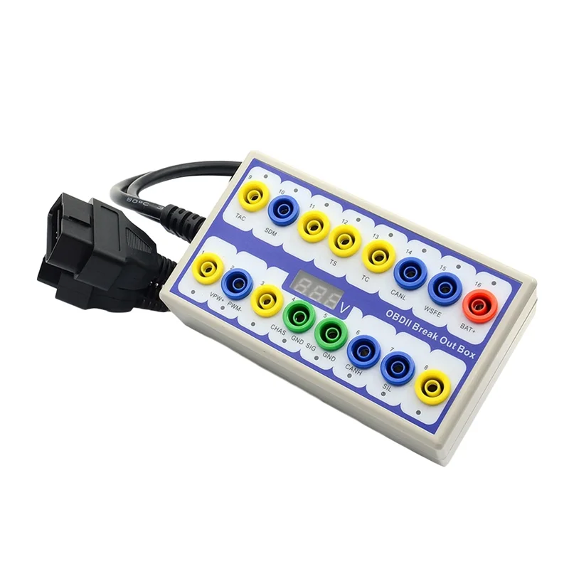 

OBDII OBD2 Breakout Box Автомобильный OBD 2-разрывной детектор протокола Автомобильный консервный детектор Автомобильный разъем-AB36