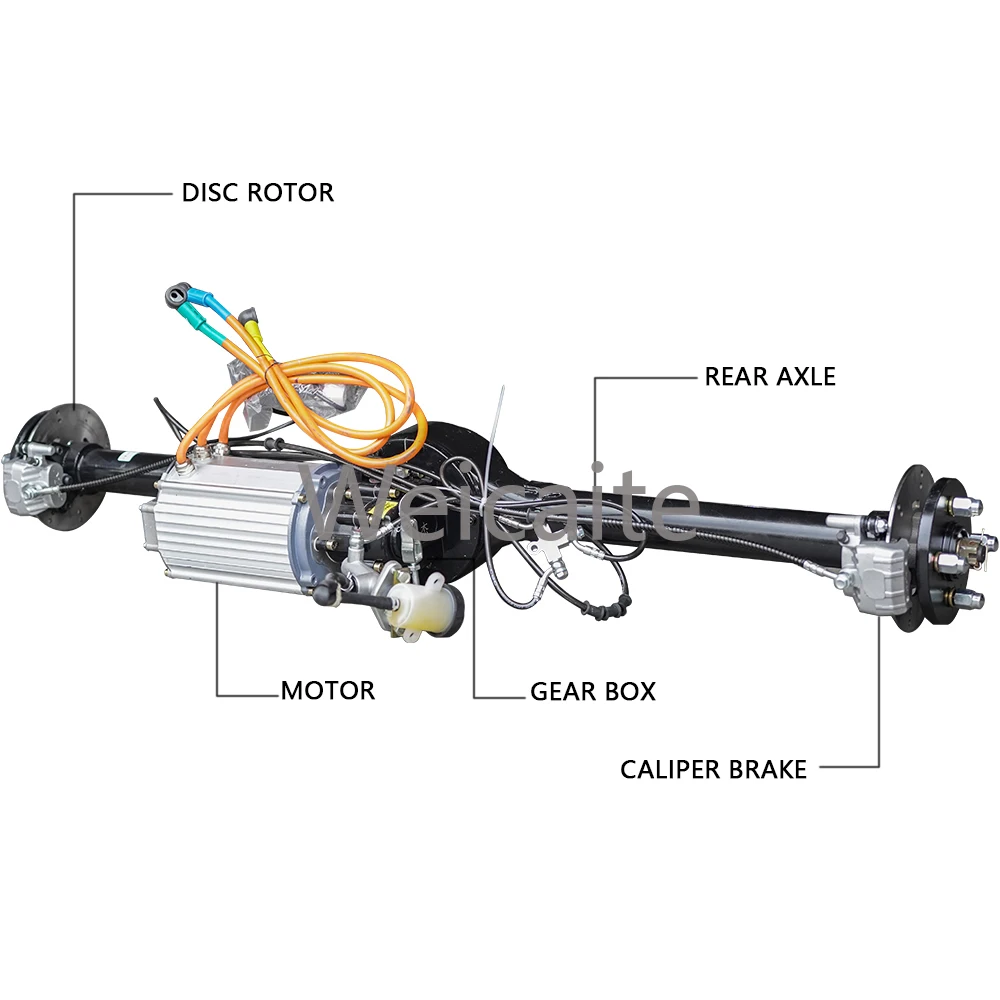 

72V 5KW PMSM Motor Rear Axle Kit Low Noise Suitable for Electric Tricycle EVs