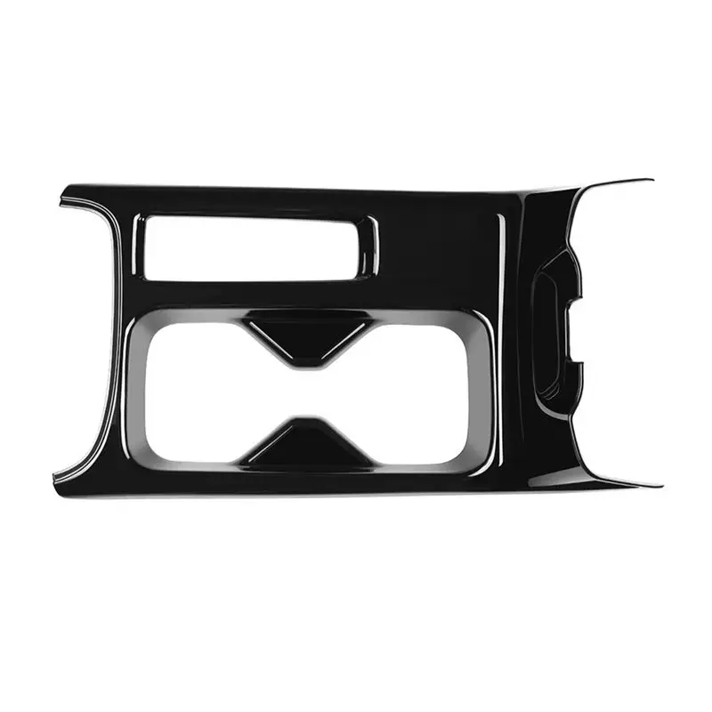 CYL-Car Center Console Water Cup Holder Decoration Cover Trim Stickers for Honda HRV HR-V Vezel 2021-2022 Glossy Black RHD