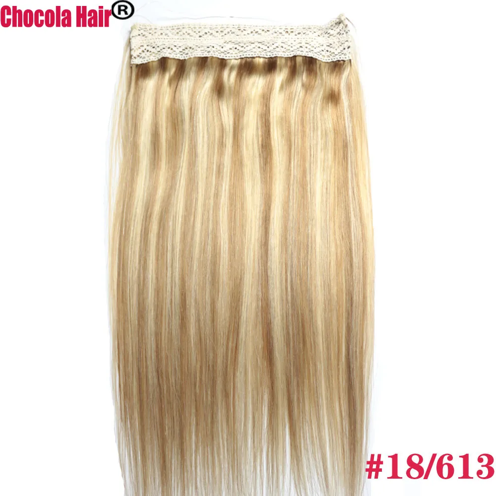 Chocola Brazilian Remy  Human Hair Extensions Secret Wire No Clip Halo Hair Extensions Hidden Wire  Adjusta